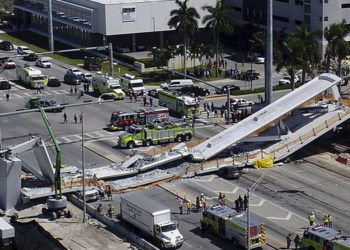 Effondrement d’un pont piéton à Miami en Floride : Plusieurs personnes mortes et des blessés évacués !