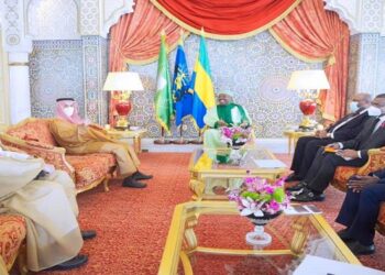 Le ministre saoudien des Affaires étrangères, le  prince Faisal bin Farhan bin Abdullah Al Saoud reçu ce jour par Ali Bongo Ondimba