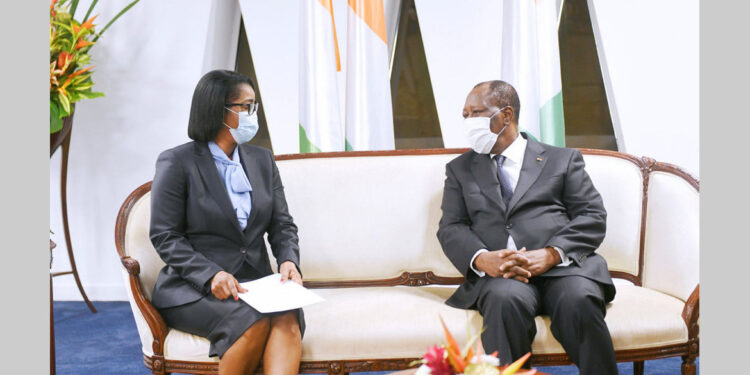 A l’investiture du président Alpha Condé, Rose Christiane Raponda a représenté le Chef de l’Etat Ali Bongo Ondimba