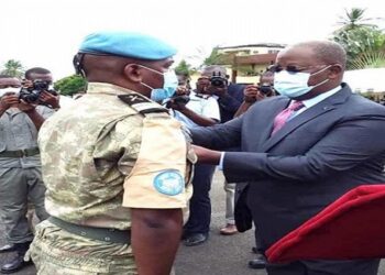 De retour de la Minusca  les soldats gabonais sont honorès.