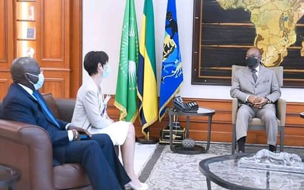 Ali Bongo Ondimba s&rsquo;entretient avec le  PDG d’Eramet sur la SETRAG