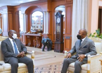 Le Directeur général du groupe BGFI chez Ali Bongo