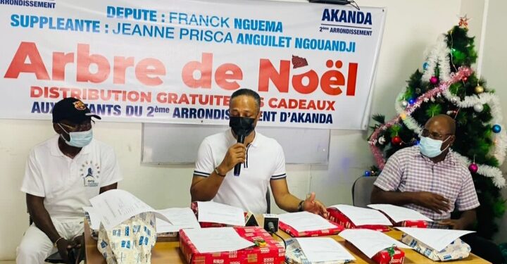 Pour Noël le député Franck Nguema fait briller les yeux des enfants d’Akanda