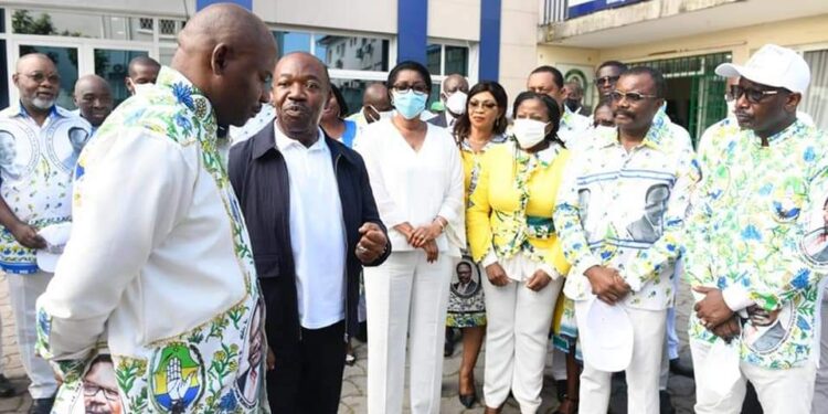 Visite du DCP Ali Bongo Ondimba à la maison du Parti