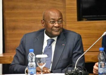 Le Ministre d&rsquo;Etat, Pacôme Moubelet décline les objectifs des journées de l’industriel.