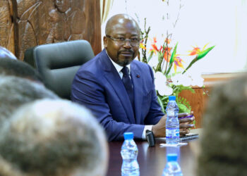 Le premier ministre Alain-Claude Bilie-By-Nze avec une armada offensive à l&rsquo;Africa CEO forum