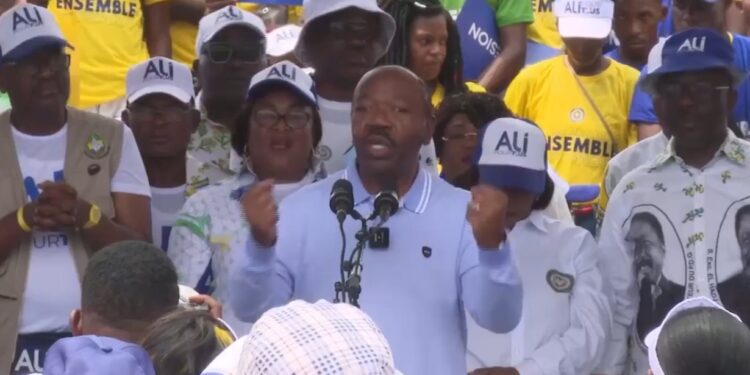 Le Candidat Ali Bongo Ondimba à Tchibanga apothéose et osmose