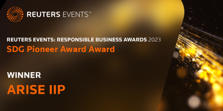 Reuters Business Awards congratule ARISE IIP