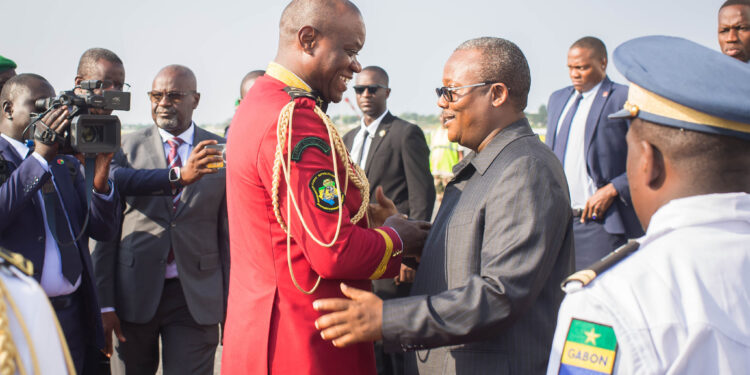 Le président Umaru Sissoco EMBALO en visite à Libreville depuis hier