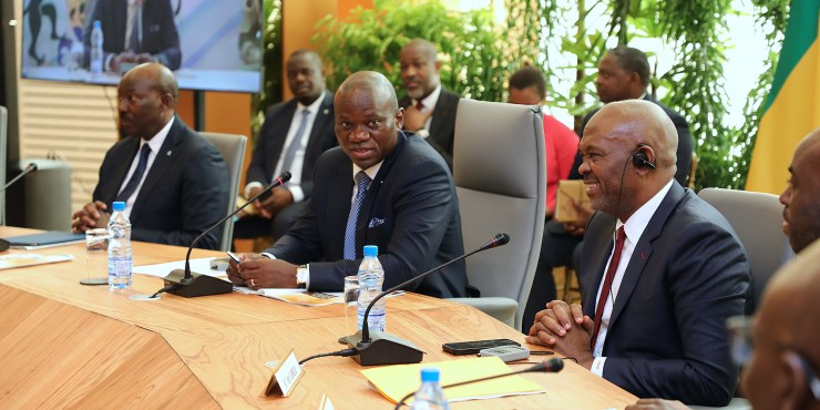 Oligui Nguema dit sa gratitude aux partenaires financiers.