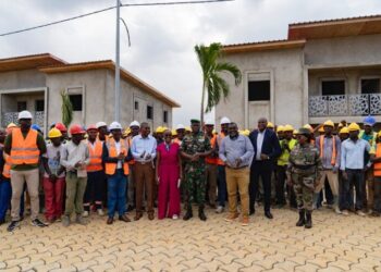 Le Président de la République, Brice Clotaire Oligui Nguema en mission d&rsquo;inspection sur les sites de relogement.
