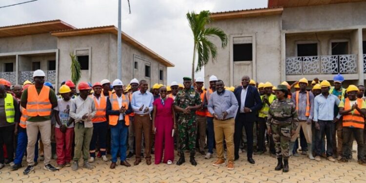 Le Président de la République, Brice Clotaire Oligui Nguema en mission d&rsquo;inspection sur les sites de relogement.